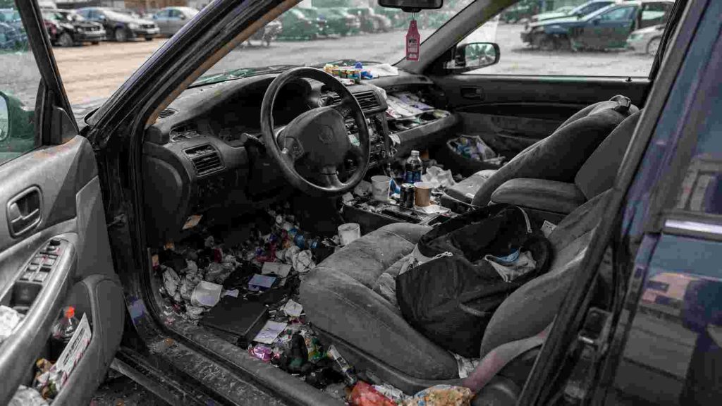 Trash Inside My Junk Car