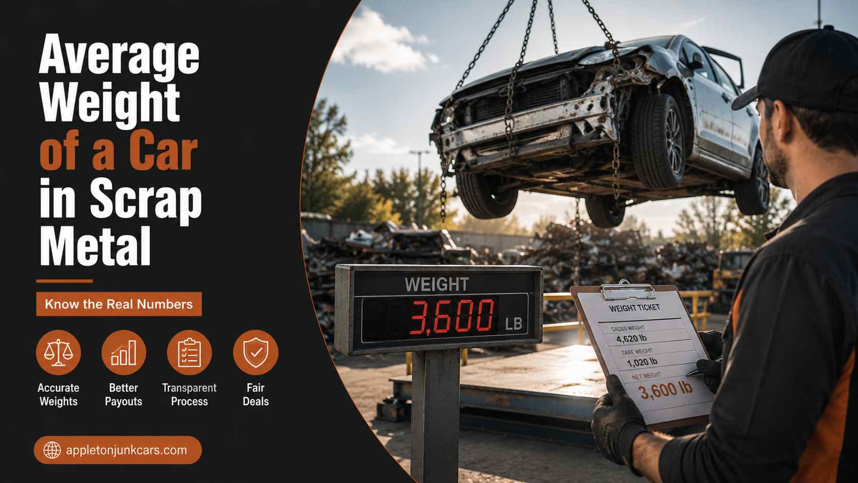 average weight of a car in scrap metal