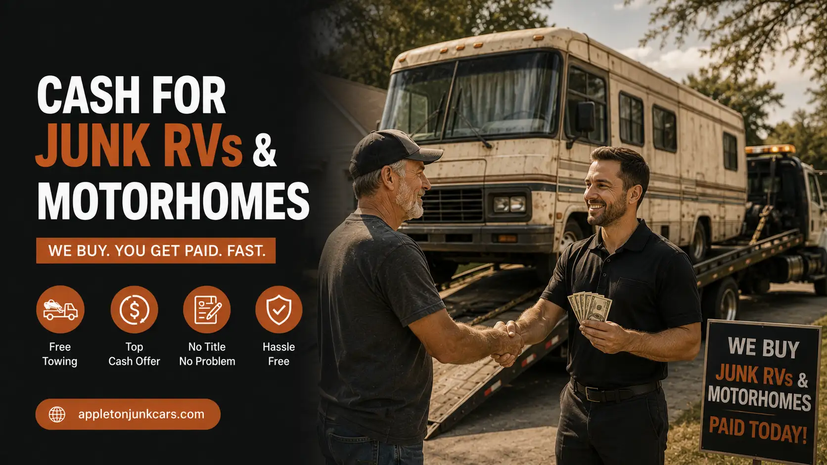 cash for junk RVs and motorhomes