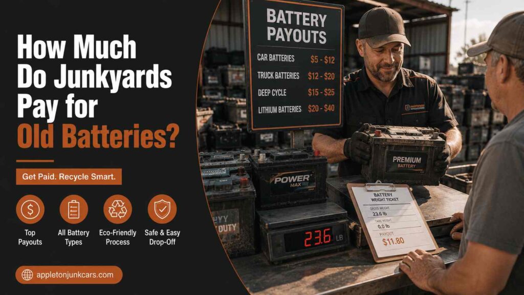 how much do junkyards pay for old batteries