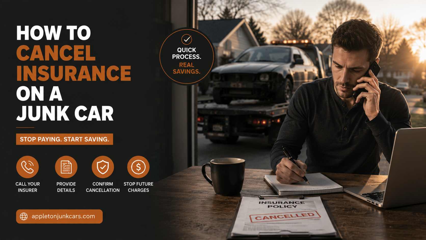 how to cancel insurance on a junk car