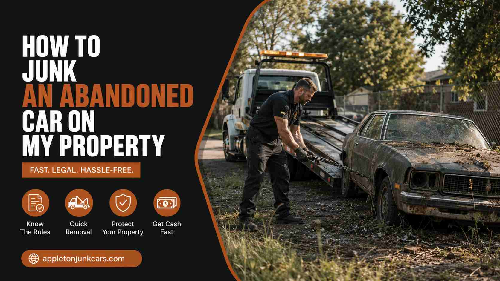 how to junk an abandoned car on my property