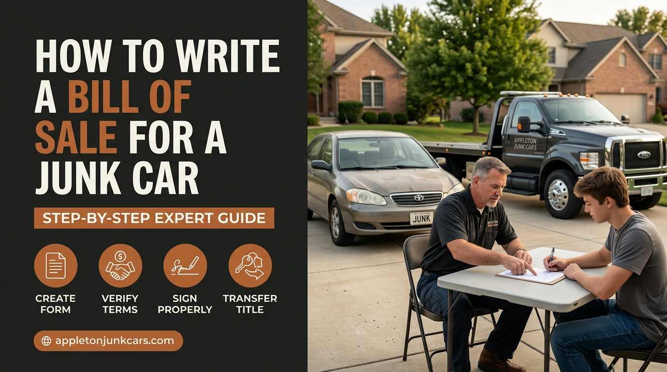 how to write a bill of sale for a junk car
