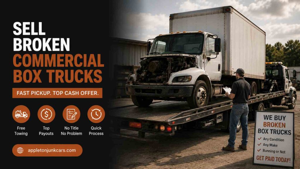 sell broken commercial box trucks