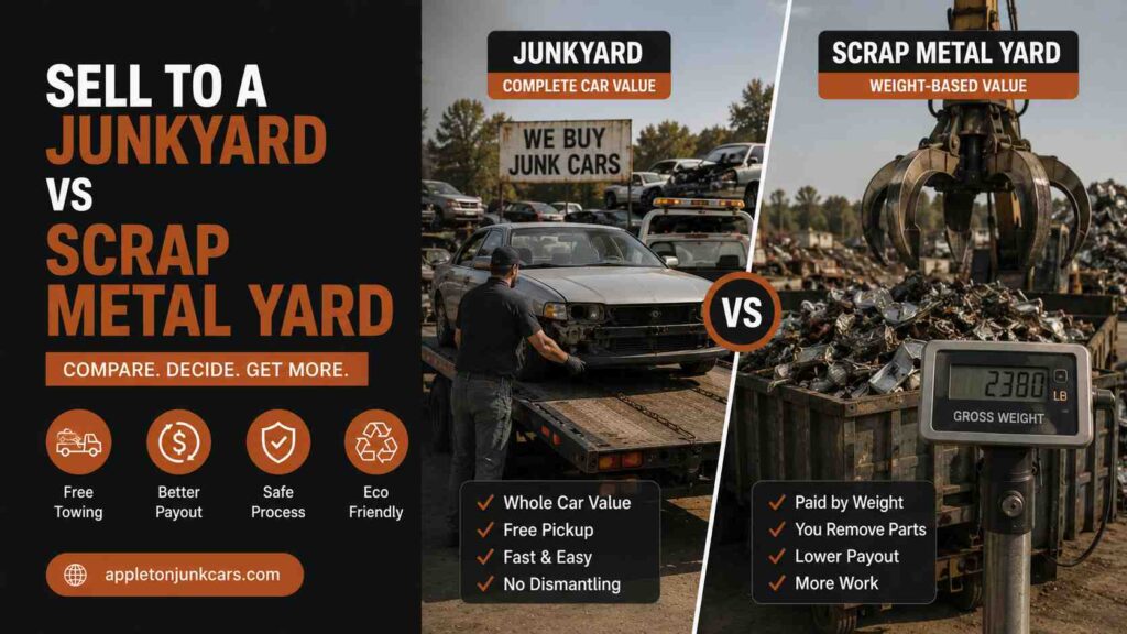 sell to a junkyard vs scrap metal yard