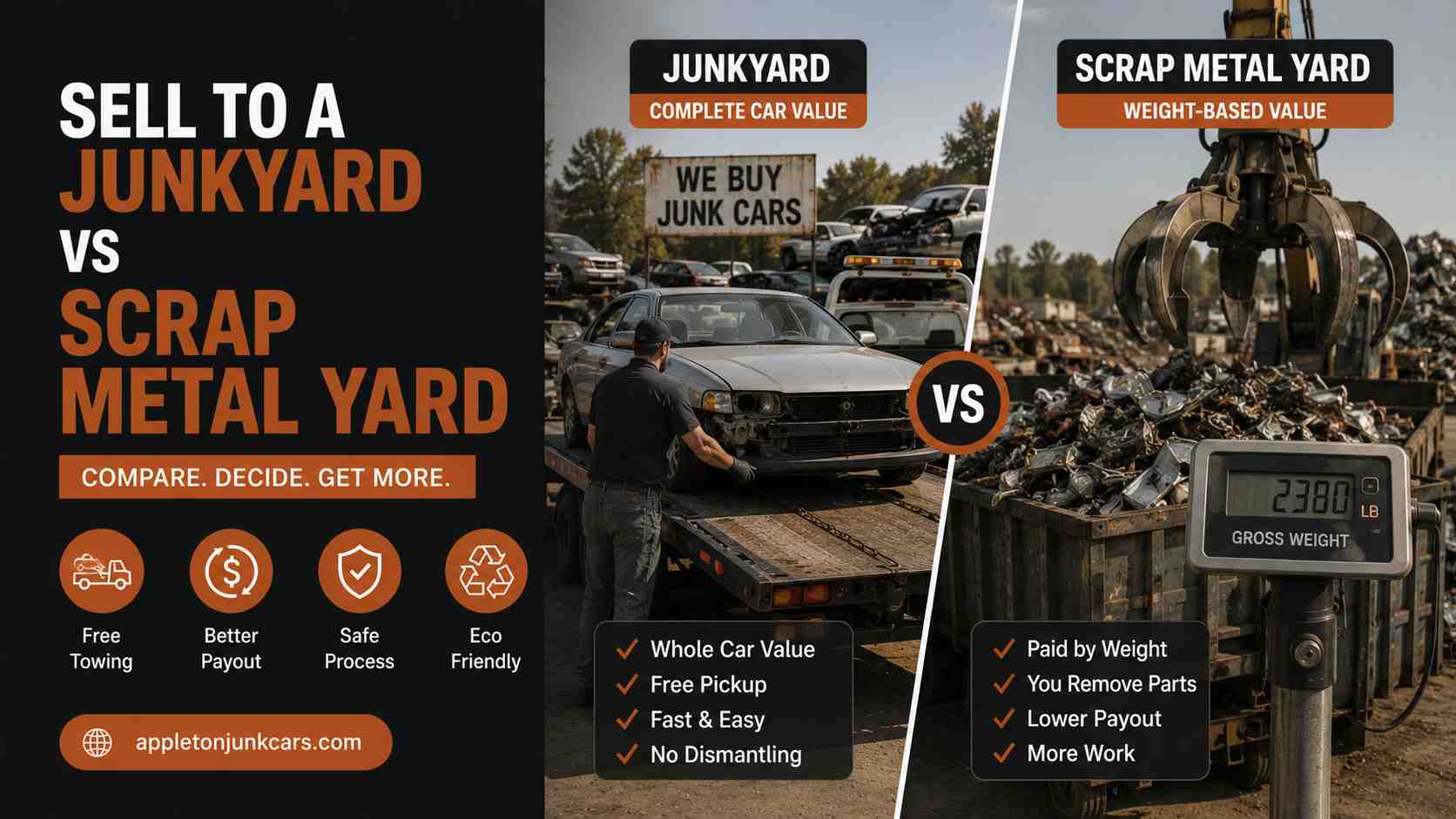 sell to a junkyard vs scrap metal yard