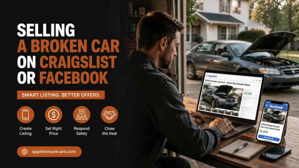 selling a broken car on Craigslist or Facebook