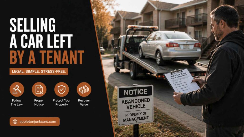 selling a car left by a tenant
