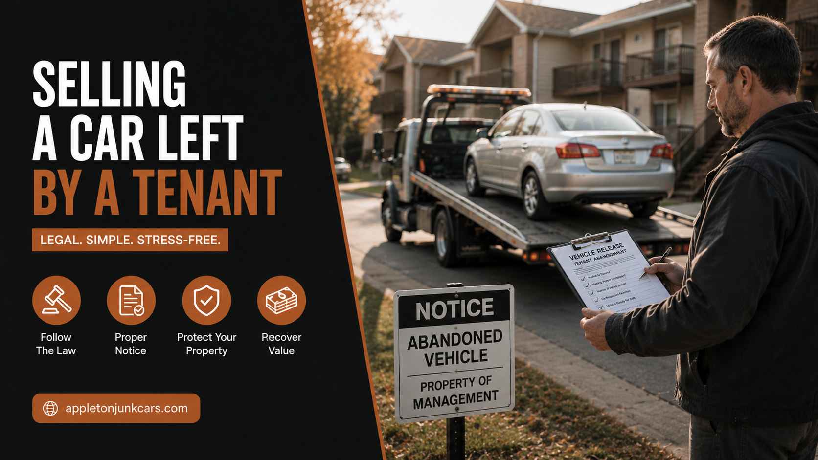 selling a car left by a tenant