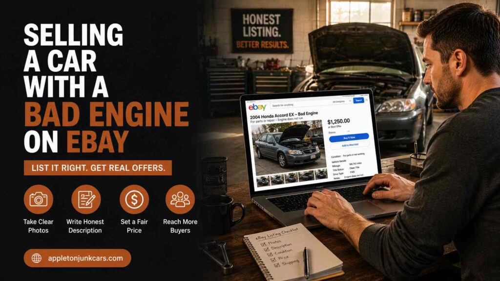 selling a car with a bad engine on eBay