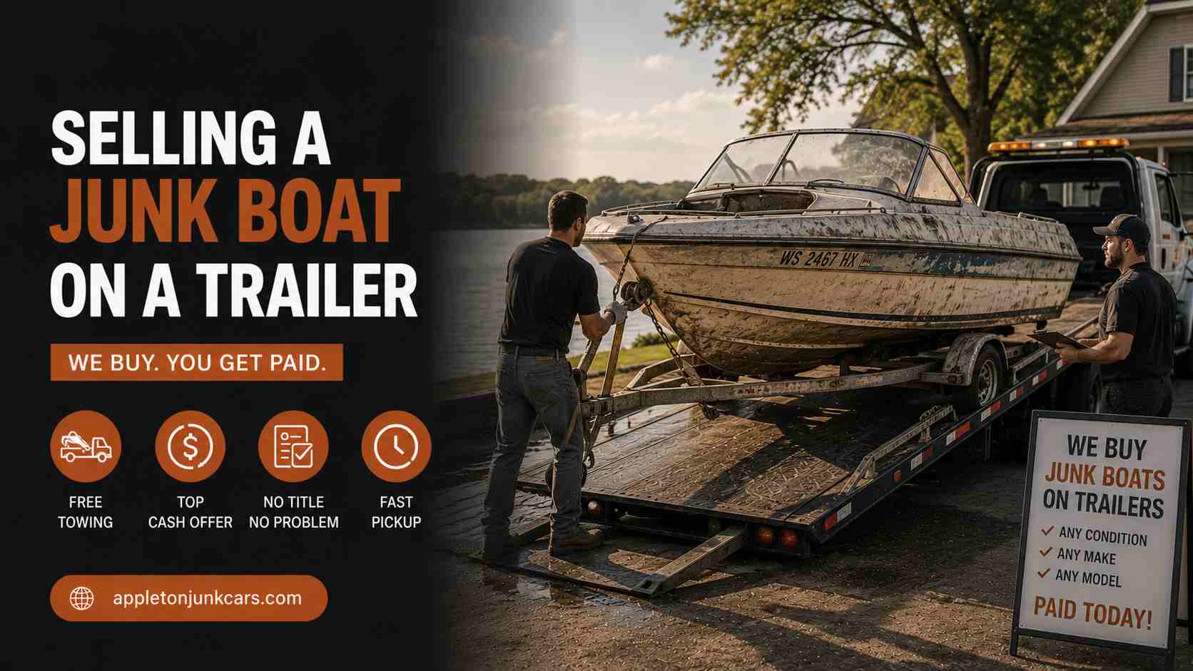 selling a junk boat on a trailer