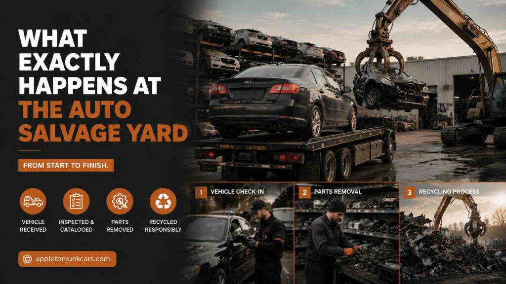 what exactly happens at the auto salvage yard