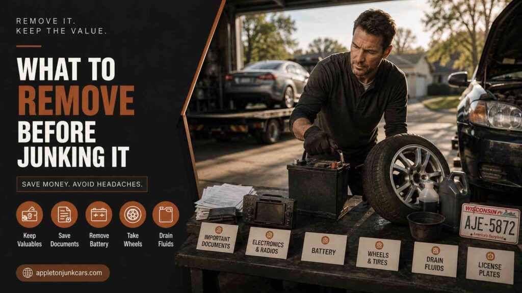 what to remove from a car before junking it