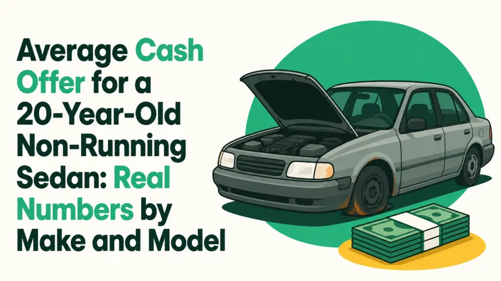 average cash offer for a 20 year old non running sedan