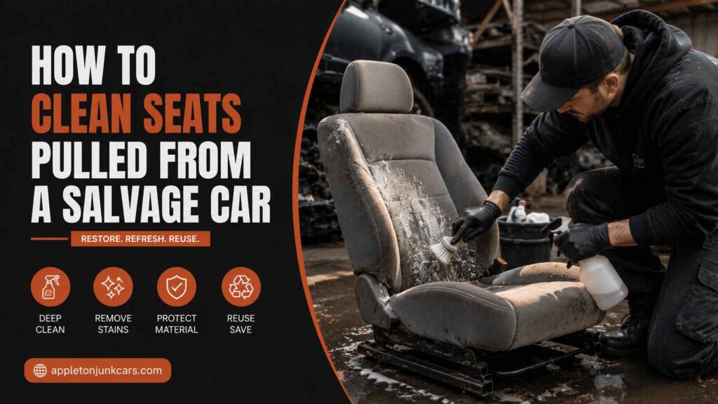 how to clean seats pulled from a salvage car