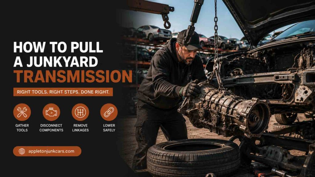 how to pull a junkyard transmission
