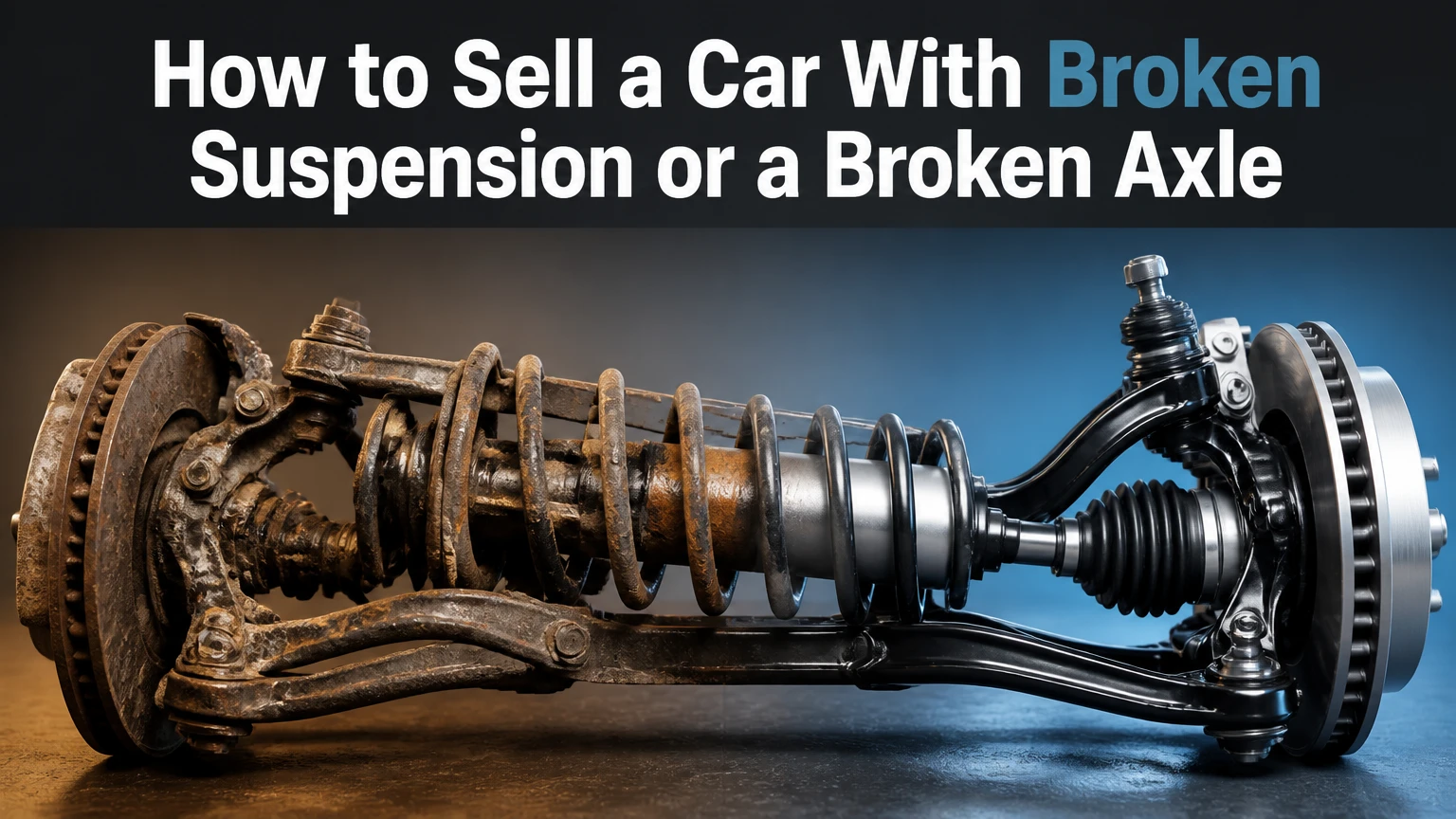 how to sell a car with broken suspension or a broken axle