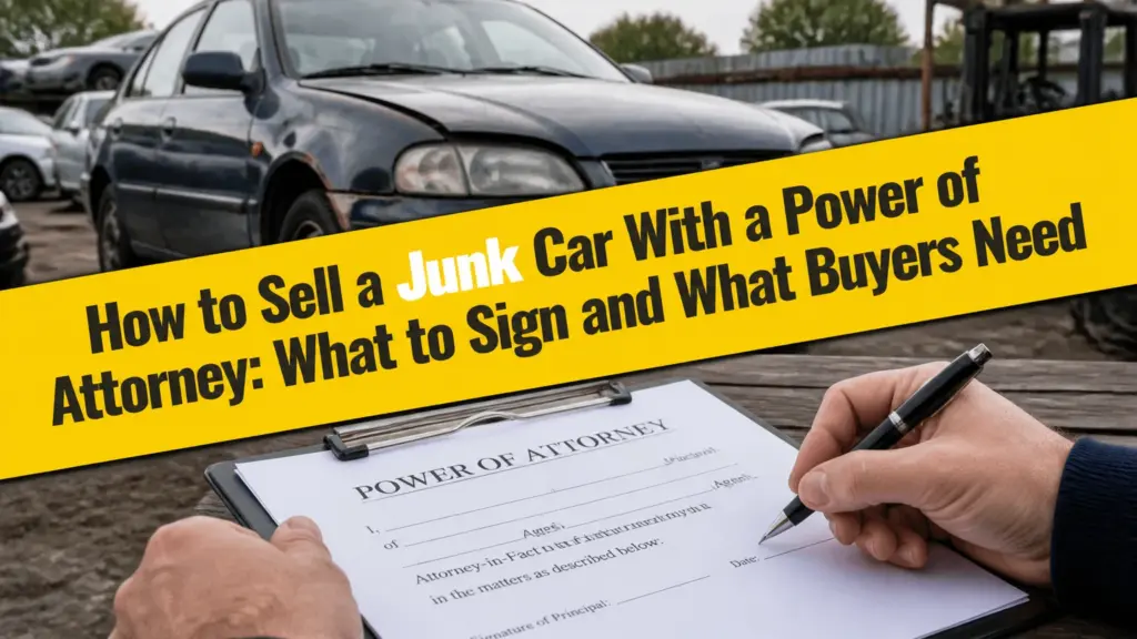 how to sell a junk car with a power of attorney