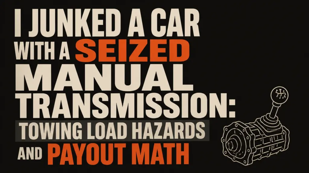i junked a car with a seized manual transmission