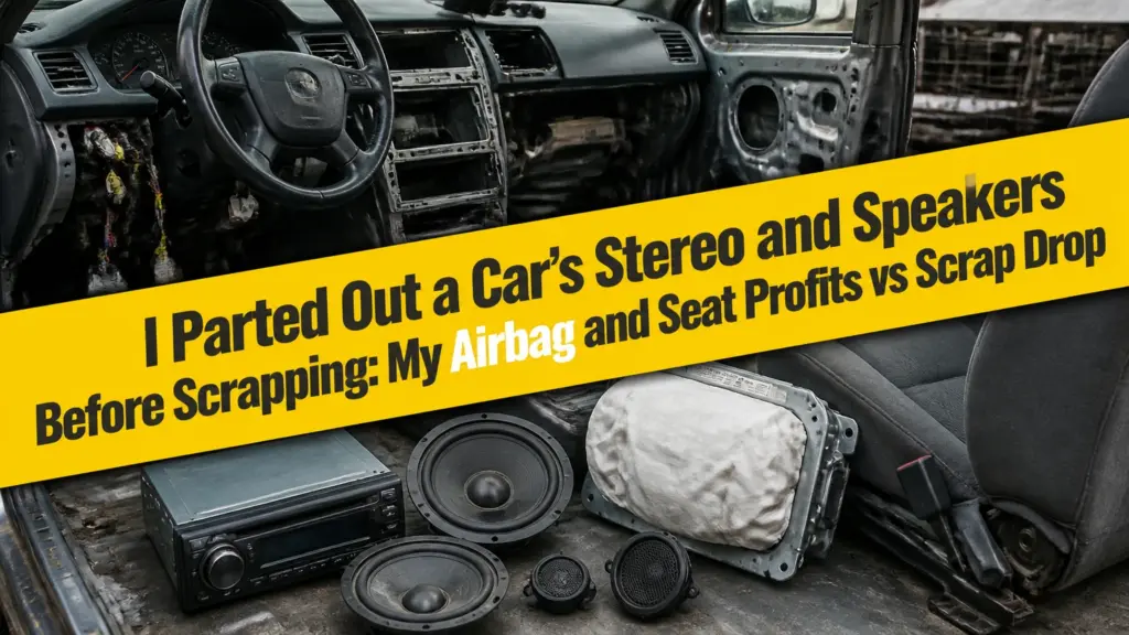 i parted out a cars stereo and speakers before scrapping