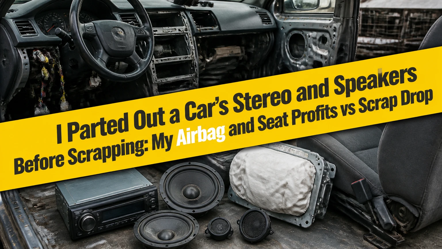 i parted out a cars stereo and speakers before scrapping