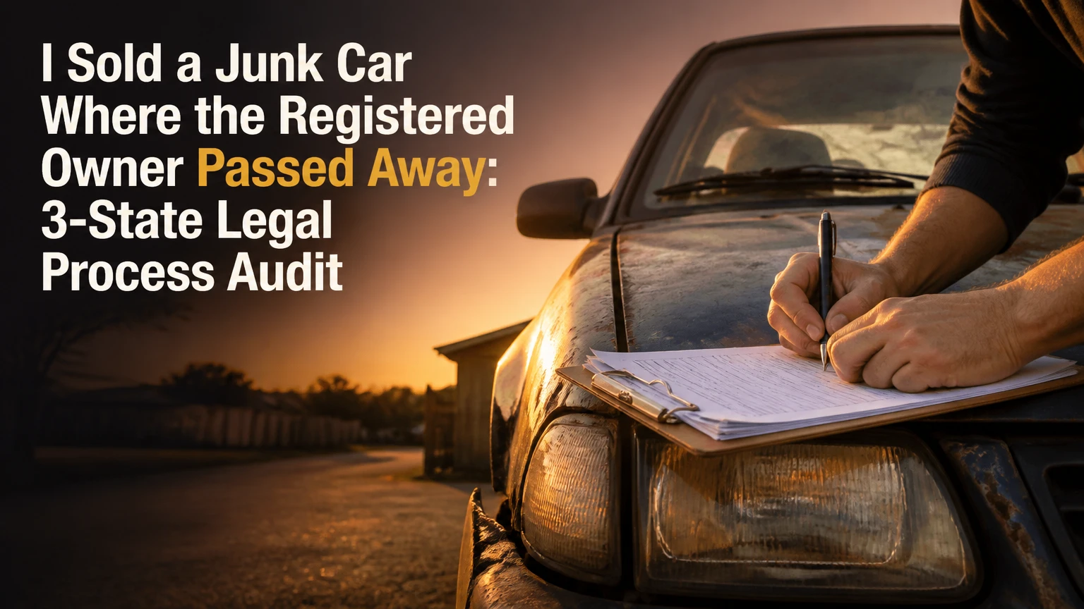 i sold a junk car where the registered owner passed away
