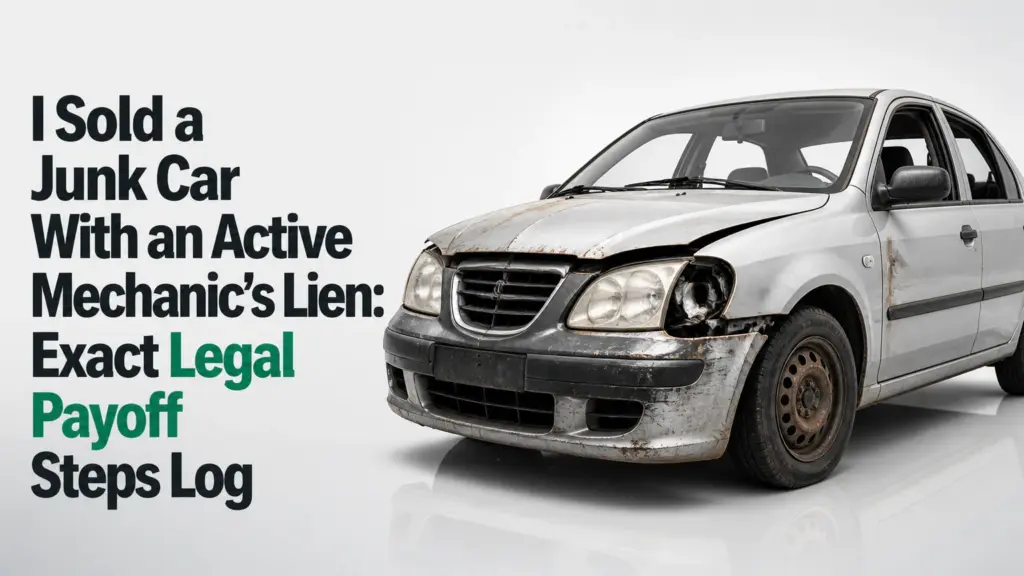 i sold a junk car with an active mechanics lien