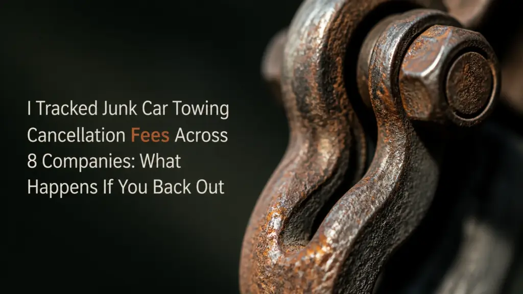 i tracked junk car towing cancellation fees across 8 companies