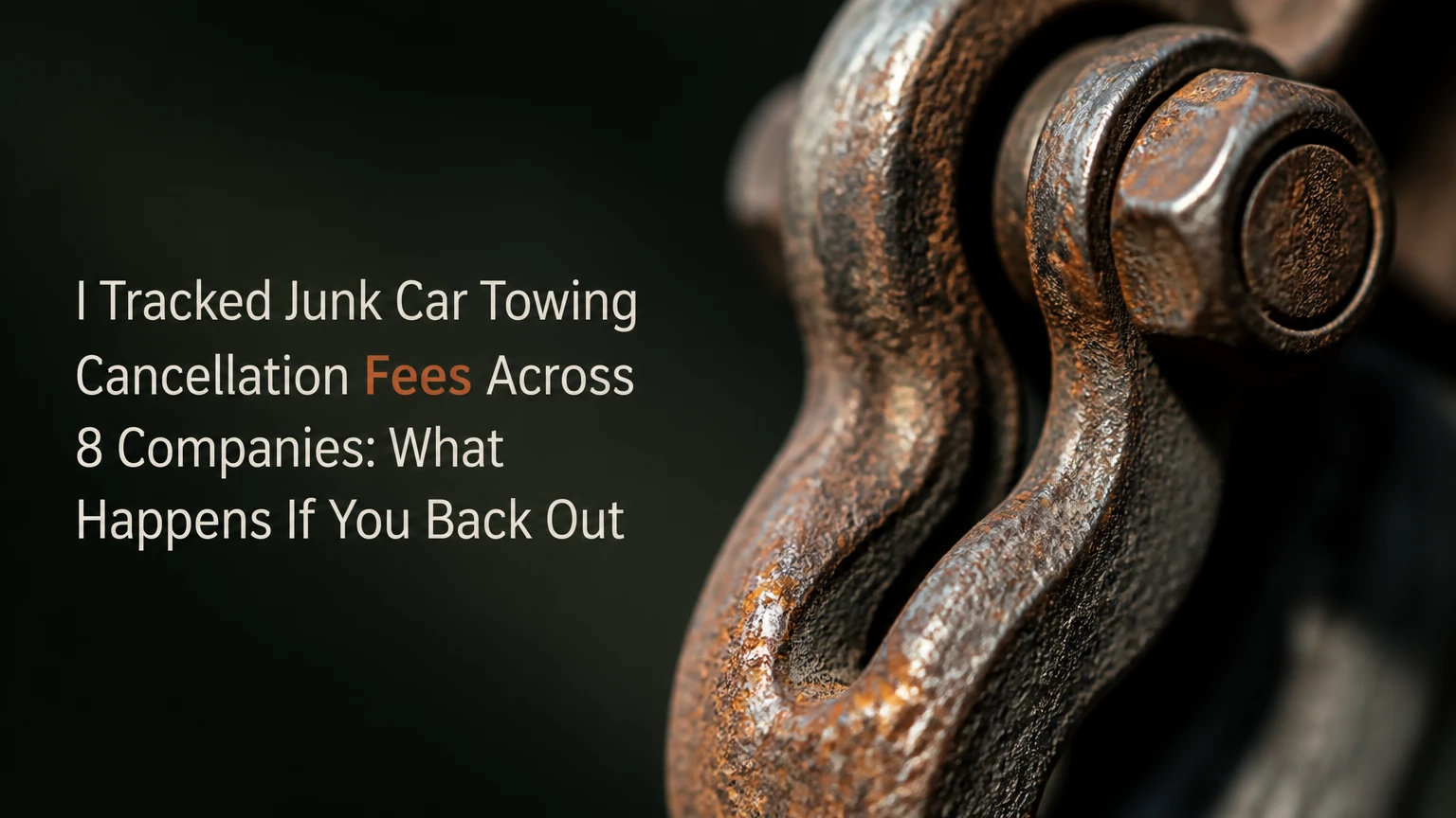 i tracked junk car towing cancellation fees across 8 companies