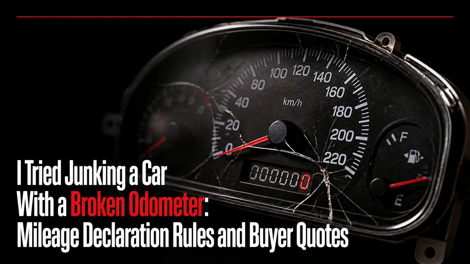 i tried junking a car with a broken odometer