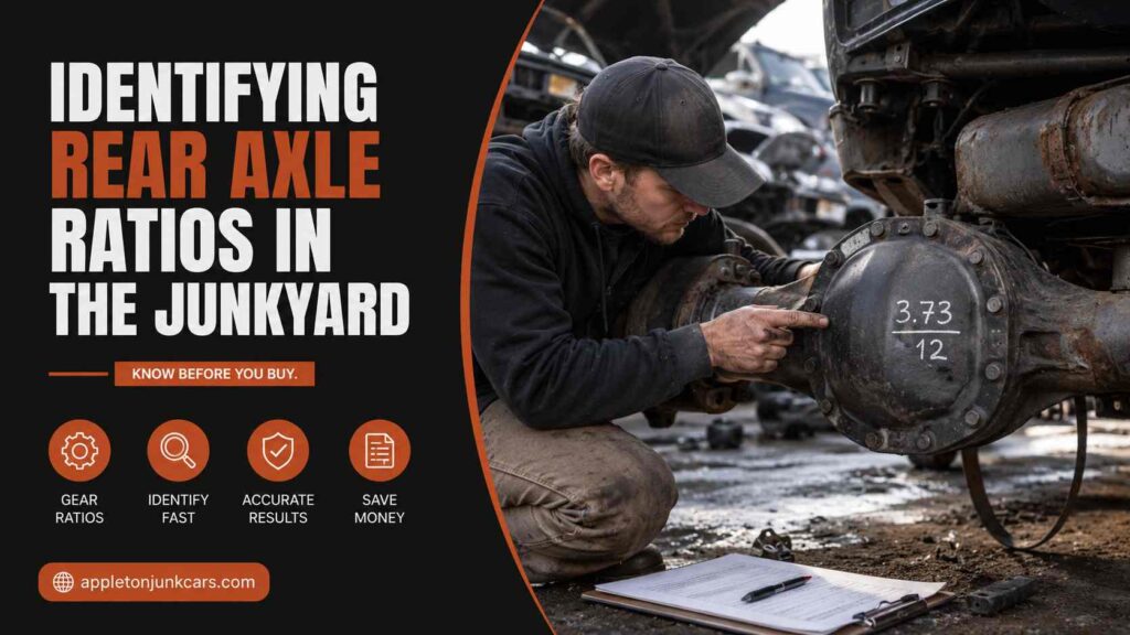 identifying rear axle ratios in the junkyard