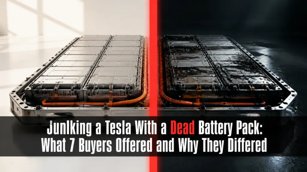 Junking a Tesla With a Dead Battery Pack: What 7 Buyers Offered and Why They Differed