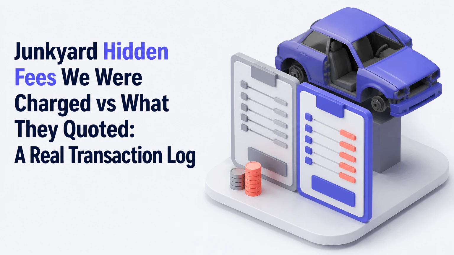 Junkyard Hidden Fees We Were Charged vs What They Quoted: A Real Transaction Log