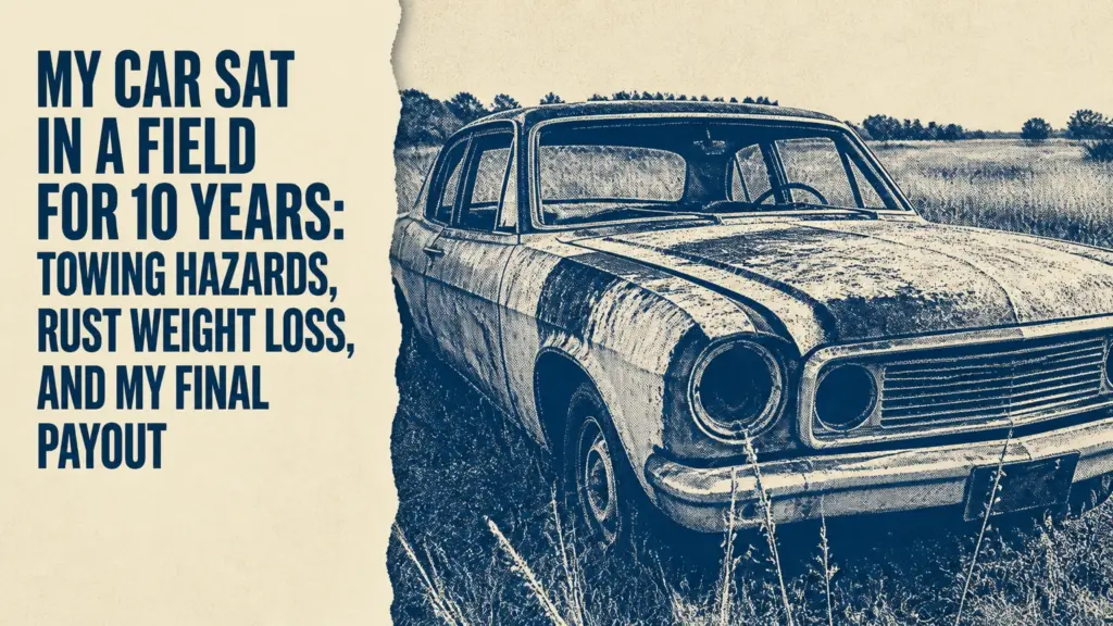 My Car Sat in a Field for 10 Years: Towing Hazards, Rust Weight Loss, and My Final Payout