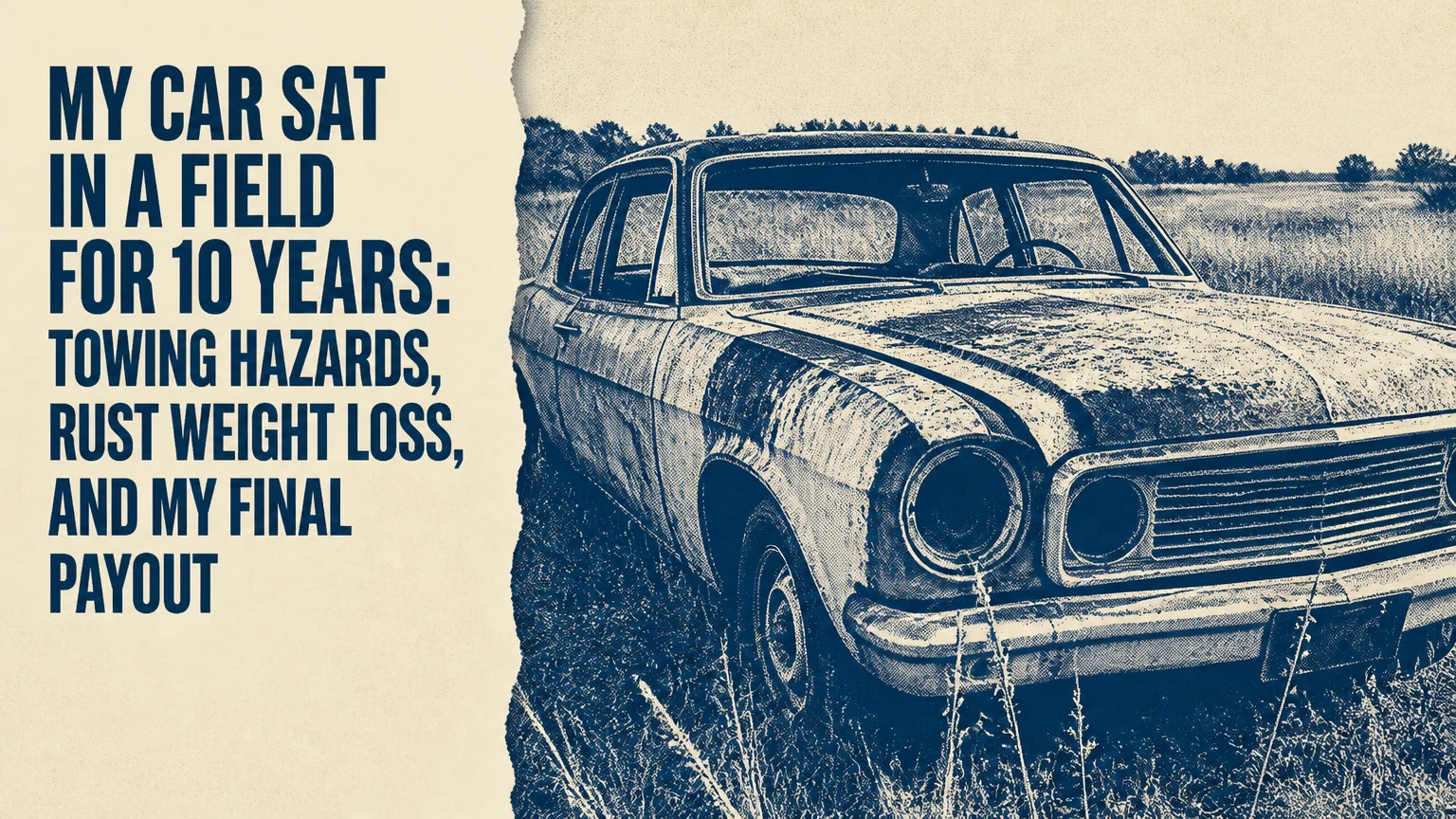 My Car Sat in a Field for 10 Years: Towing Hazards, Rust Weight Loss, and My Final Payout