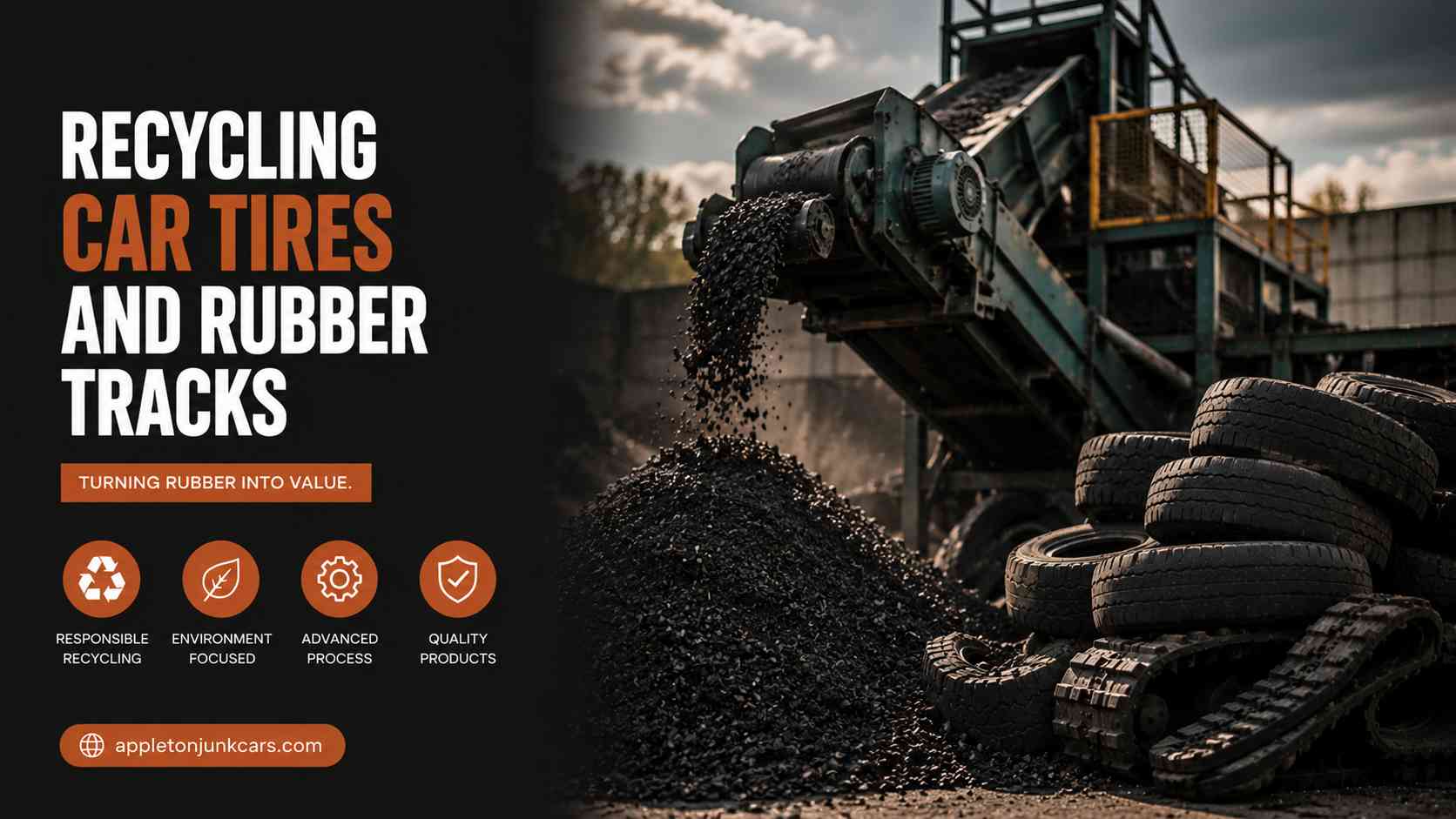 recycling car tires and rubber tracks