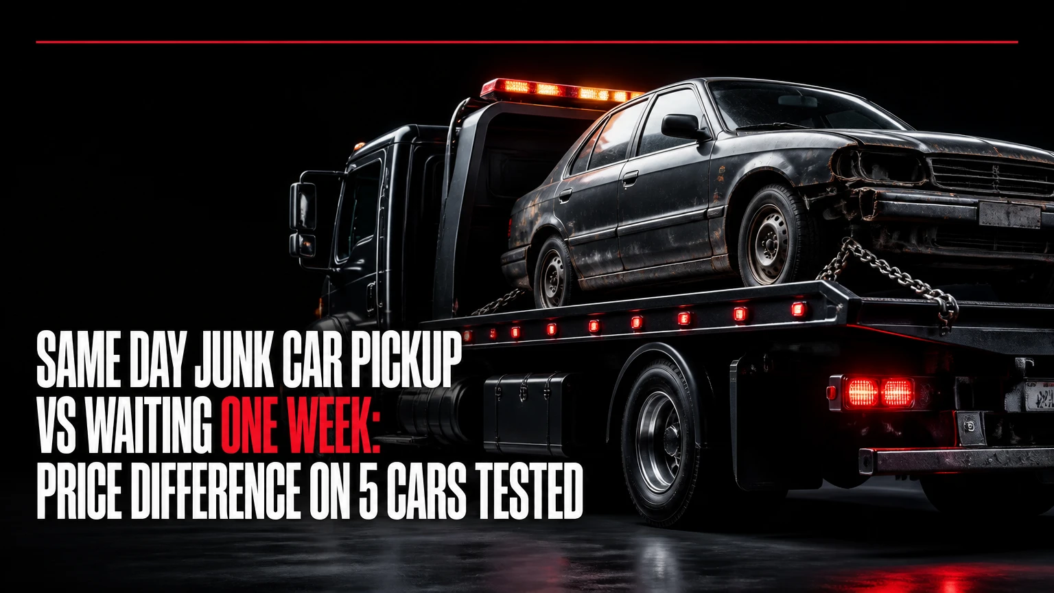 Same Day Junk Car Pickup vs Waiting One Week: Price Difference on 5 Cars Tested