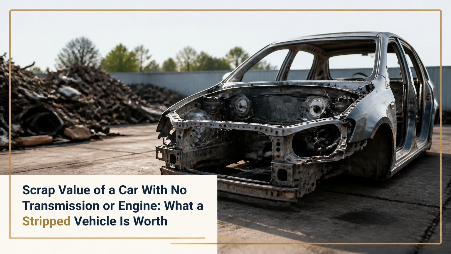 scrap value of a car with no transmission or engine