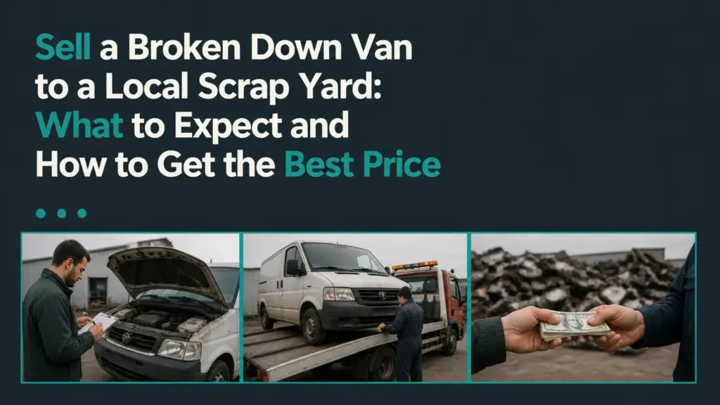 sell a broken down van to a local scrap yard