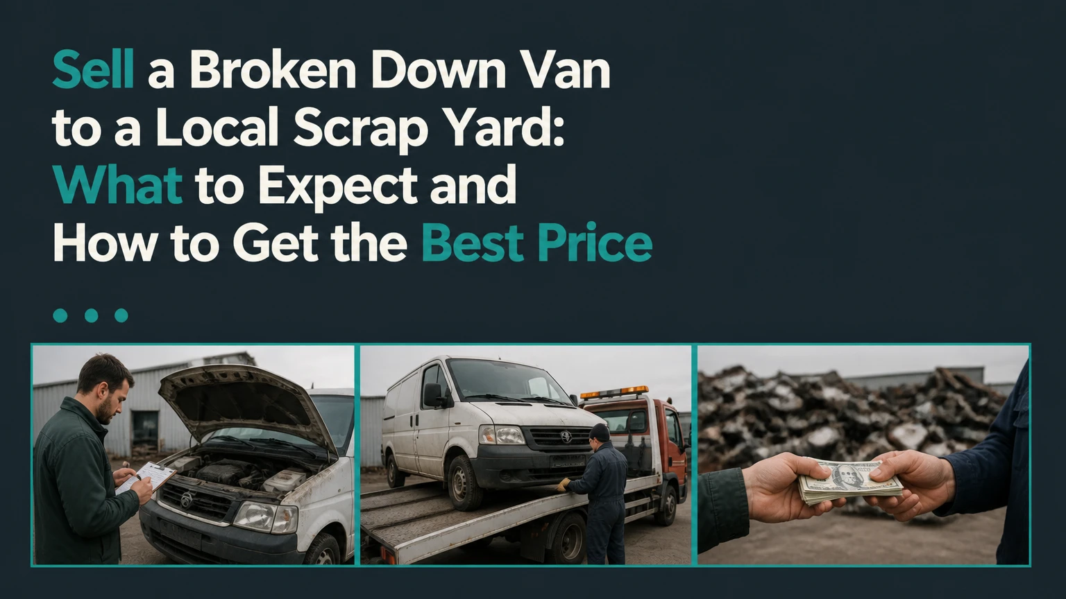 sell a broken down van to a local scrap yard