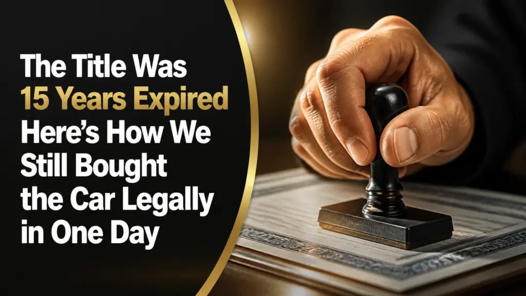 The Title Was 15 Years Expired Here’s How We Still Bought the Car Legally in One Day