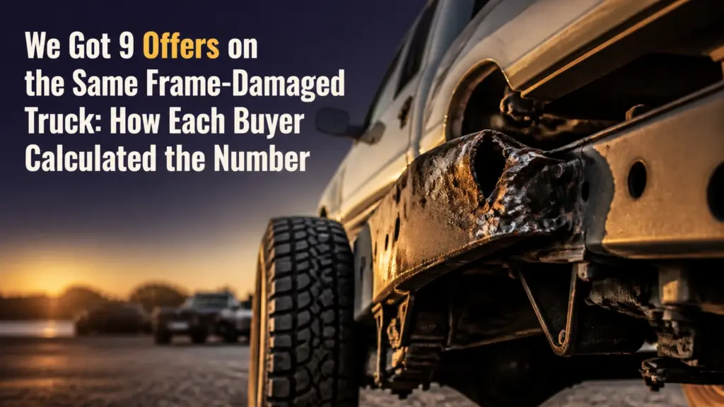 We Got 9 Offers on the Same Frame-Damaged Truck: How Each Buyer Calculated the Number