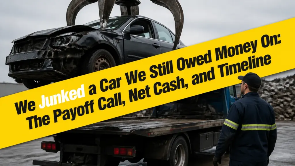 We Junked a Car We Still Owed Money On: The Payoff Call, Net Cash, and Timeline