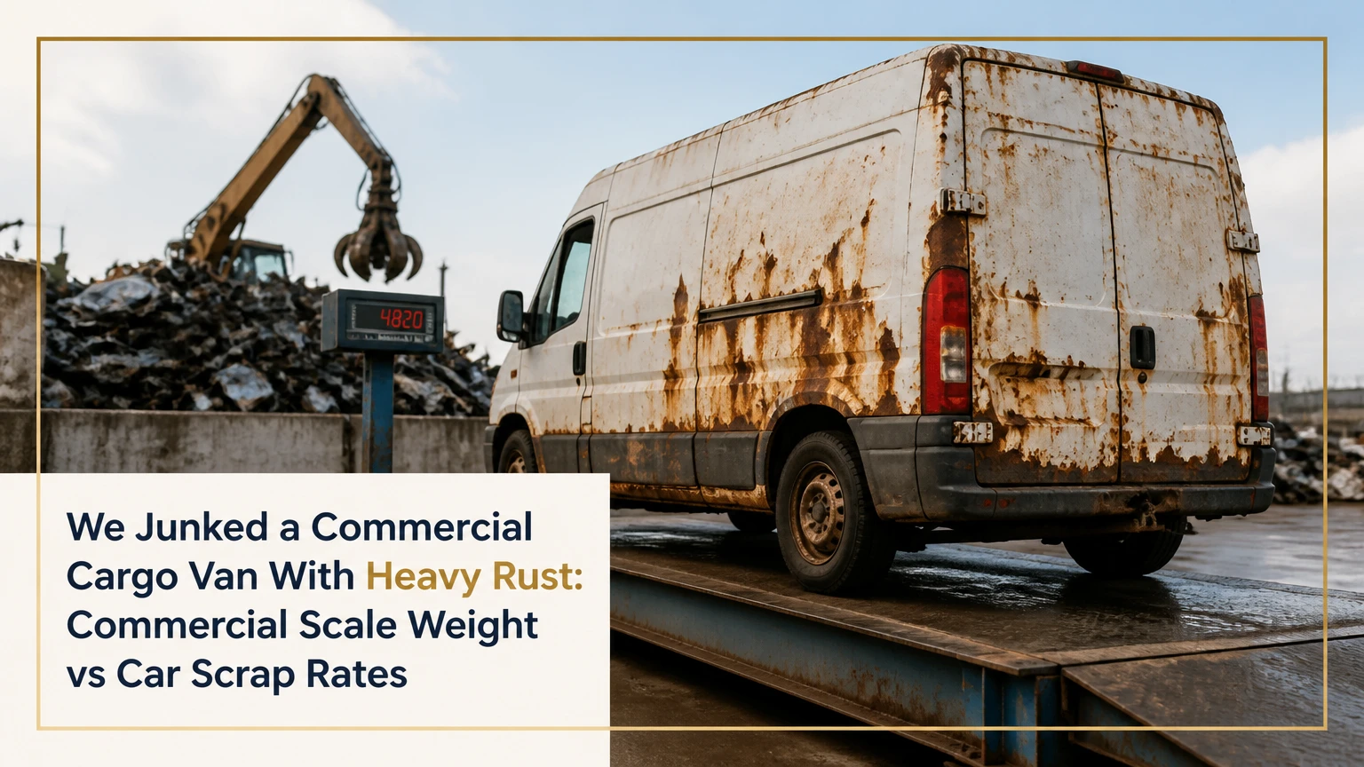 we junked a commercial cargo van with heavy rust