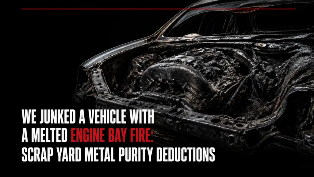 we junked a vehicle with a melted engine bay fire