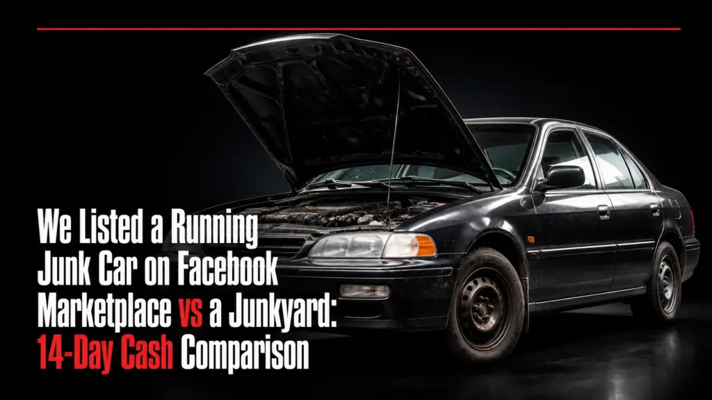 We Listed a Running Junk Car on Facebook Marketplace vs a Junkyard: 14-Day Cash Comparison