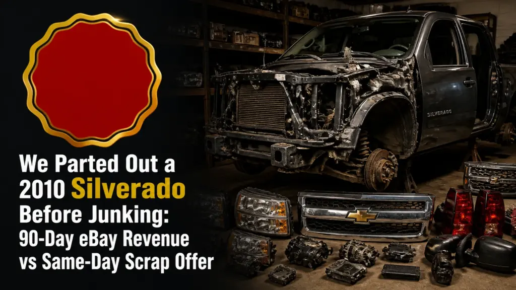 We Parted Out a 2010 Silverado Before Junking: 90-Day eBay Revenue vs Same-Day Scrap Offer