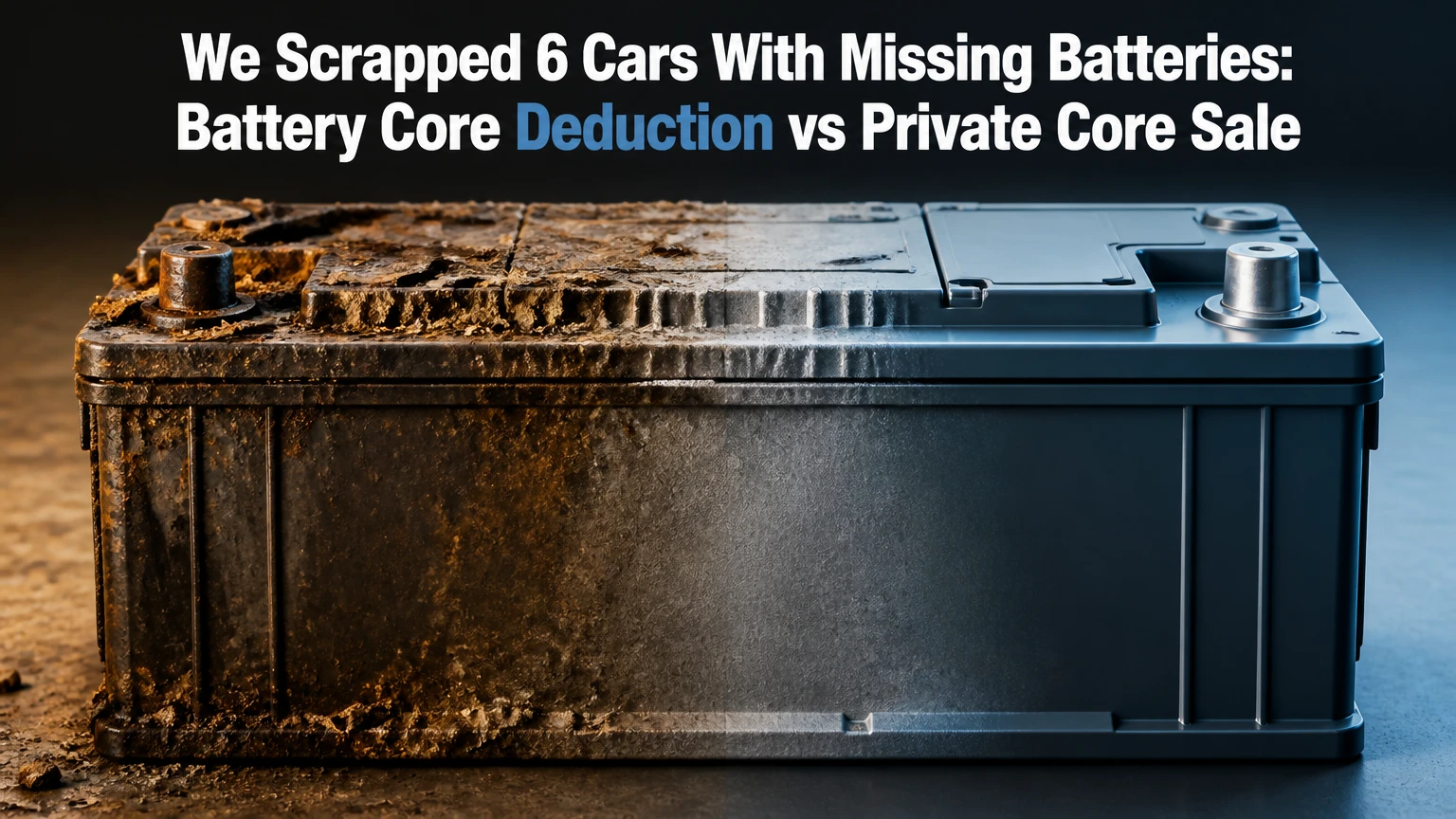 we scrapped 6 cars with missing batteries