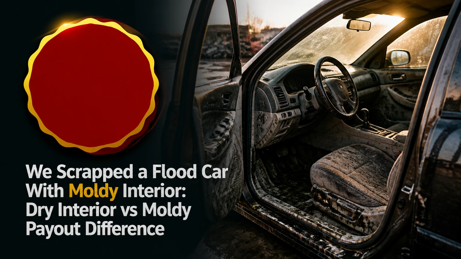 we scrapped a flood car with moldy interior