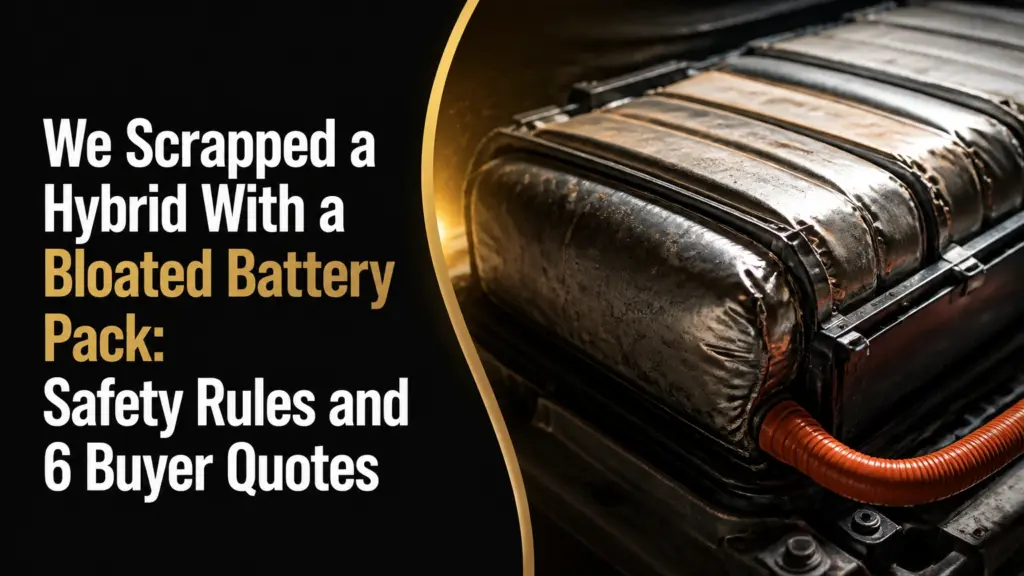 We Scrapped a Hybrid With a Bloated Battery Pack: Safety Rules and 6 Buyer Quotes